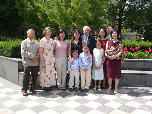 Lim and Thompson family portrait