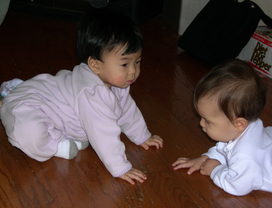 playing with cousin kaya