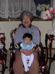 with my great grandma