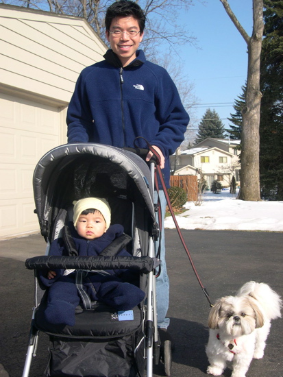 3 boys out for a walk