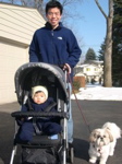 3 boys out for a walk